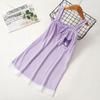 Pijama infantil niñas mediano y grande verano fino jacquard camisón bebé niña niña pequeña vestido tirantes chaleco venta al por mayor