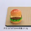 Hamburguesa Tridimensional Juguete de Comida Dibujo Animado Hecho a Mano Accesorios para Joyería DIY Accesorios de Pegamento de Crema Accesorios Pequeños de Resina Materiales al por Mayor