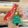 Llavero de Muñeco de Nieve Navideño Colgante para Mochila Estudiantil Regalo de PVC Navideño Regalo de Papá Noel Temporada de Graduación