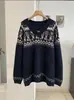 KEKEZOON Suéter de Tricô Jacquard Fair Isle Retro com Decote em V Feminino Outono Inverno Manga Longa Versátil Tendência 9002