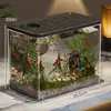 2026 Nuevo Modelo Tanque Pequeño para Sala de Estar, Tanque Ecológico con Paisajismo para Cría de Peces Dorados y Tortugas, Tanque Doméstico de Acrílico Imitación Cristal