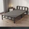 Cama plegable para uso individual, Cama simple para uso doméstico, Esencial para siestas en la oficina, Cama para siestas en dormitorios, Cama pequeña para viviendas de alquiler, Cama de hierro para adultos