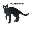 Placa de Jardim Popular Transfronteiriça Gato Preto de Halloween com Olhos Brilhantes, Decoração de Gramado de Jardim ao Ar Livre