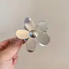 Pinza Metálica para el Cabello con Flor Transfronteriza, Pinza de Tiburón Grande de 7 cm, Pasador Simple y Elegante para la Parte Posterior de la Cabeza, Accesorio para el Cabello