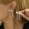 Aretes de Diseño Nicho Estilo Coreano Ins Distintivo Lazo Aretes Combinables Dulce Llorón Estilo Chica Picante Aretes Aretes