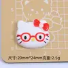 Óculos Fofos Gatinho Desenho Animado Artesanal DIY Acessórios de Joia Resina Cola de Creme Pequenos Acessórios Material para Presilha Atacado