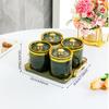 Caja de condimentos ligera de lujo para cocina, sal, azúcar, glutamato monosódico, tarro de almacenamiento con múltiples compartimentos, para el hogar, aceite y vinagre, salsa, condimento, botella combinada