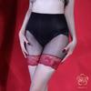Medias 1D Aurora Aceitosas Sexys Transfronterizas Braguitas Sin Costuras Encaje Entrepierna Abierta Bóxer Briefs Mujer Seda Negra Tentación Sexy