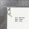 Acessórios DIY de liga de zinco 29x11mm pingente de lua rosto humano oco colar brincos acessórios de vestuário atacado
