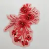 Accesorios de Encaje para Ropa Hecho a Mano DIY Tocado de Novia Vestido de Boda Flor de Encaje con Lentejuelas Bordadas Tridimensionales