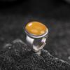 Anillo de plata de ley Yilu S925 con diseño de cera de abejas, estilo retro, sencillo, con forma de huevo, neutral, elegante, a la moda, combinable con todo.