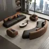 Sofá curvo para oficina, vestíbulo de hotel, recepción, juego de sofás de forma especial para descanso, reuniones de invitados y salón de belleza