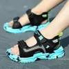 Sandalias de verano para niños con suelas blandas, antideslizantes, transpirables, zapatos de playa para niños mayores, sandalias casuales ligeras para niños pequeños
