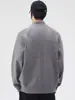 Suéter Cárdigan Nuevo Otoño/Invierno 2025 Estilo Perezoso Casual Retro Americano Cuello Alto Tejido Chaqueta de Color Sólido para Hombre