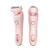 Barbeador elétrico feminino para cuidados íntimos, dispositivo tudo-em-um para aparar e depilar pelos das axilas, partes íntimas e pelos pubianos