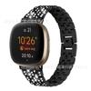 Correa inteligente Fitbit Versa3/Sense Versa4 de metal con cinco cuentas y cinco filas
