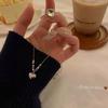 Alguns Taéis de Prata Quebrada, Pingente Coração Feminino, Acessórios de Corrente para Clavícula de Prata Quebrada em Formato de Coração de Nicho, Colar de Coração