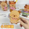 Livro Vermelho Pequeno Porta-Canetas Capivara Urso Autodepreciativo Acrílico Transparente Armazenamento de Material Escolar Estudante Porta-Canetas Acrílico Anime-se