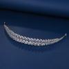Corona de banquete elegante de estilo coreano con incrustaciones de circón para novia, tocado de estilo francés para boda, venta al por mayor