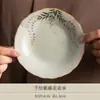 Bandeja de Chá Cerâmica Tampa Tigela Bandeja Japonesa Cor Sob Esmalte Renda Acessórios para Conjunto de Chá Bandeja de Conjunto de Chá Kung Fu de Alto Valor