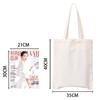 Bolsa de lona portátil con cordón ajustable de un solo hombro, en blanco, para publicidad, capacitación, promoción, compras para estudiantes, bolsa de algodón con cremallera.