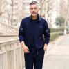 Traje deportivo de primavera y otoño para hombres de mediana edad, traje casual de tres piezas, traje de papá, traje de algodón para mediana edad y ancianos
