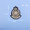 Em Estoque Bordado com Lantejoulas e Miçangas de Fio Prateado Bordado Especial Estilo Indiano Patch de Emblema de Cobra Pequena Bordado com Lantejoulas Douradas Patch de Bordado para Braço