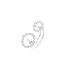 Anel Planeta do Universo Sonho de Diamante Gato Antigo Flash Anel Feminino Personalidade Criativa Círculo Duplo Flores Desabrochando Anel Aberto
