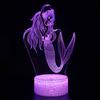 Lámpara de mesa 3D de la serie de sirenas Barbie dedicada transfronteriza, control remoto táctil colorido, luz nocturna creativa, regalo para amantes, luz