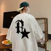 Pure Cotton Trendy Brand T-shirt Homens de manga curta Verão oversize Nicho High Street T-shirt American Couple Loose Top