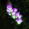 Lámpara Solar de Flor de Lirio Exterior Jardín Patio Decoración de Paisaje Lámpara de Césped Lámpara de Ambiente Festivo Fabricante Venta al por Mayor