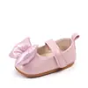 Sapatos para Bebê Menina Primavera e Verão Criança Pequena Laço Grande Sola de Borracha Antiderrapante Sapatos de Bebê 0-12 Meses Sapatos de Bebê