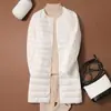 Chaqueta de plumas ligera transfronteriza para mujer, talla grande, de longitud media, nuevo estilo de moda de invierno 2026, cuello redondo, abrigo con forro interior cálido, moderno