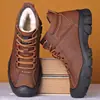 Nuevos zapatos de hombre 2026, forrados de felpa, engrosados, cálidos, resistentes al frío, cómodos, duraderos, zapatos de caña alta, zapatos casuales de caña alta modernos y versátiles