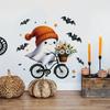 Calcomanías de Pared Decorativas de Dibujos Animados de Fantasma de Calabaza de Halloween para Sala de Estar, Pasillo, Dormitorio, Removibles de PVC, Entrega en 24-48 Horas