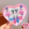 Brincos de clipe versáteis de peixe-borboleta para meninas, sem necessidade de furo, brincos de clipe, acessórios decorativos requintados para passeios e sessões de fotos infantis