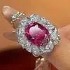 Huayoumei Nuevo Set Joyería Nido de Pájaro Chapa Verde Rojo Rosa Retro Collar Anillo Moda Femenina Gama Alta Mayoreo