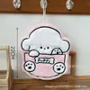 Lindo cachorro de caricatura, colgable, engrosado, toalla de mano súper absorbente, toalla cuadrada pequeña de forro polar de coral, doble uso para cocina y baño