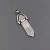 Collar de bala de cristal de ágata natural, collar colgante de cono hexagonal de cristal rosa, doble punta, suministro de Amazon para hombres y mujeres