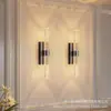 Lámpara de pared recargable de acrílico, lámpara de noche de hotel, lámpara de dormitorio, lámpara de pasillo, lámpara con frente de espejo de cristal, lámpara de pared LED sin cables