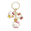Llavero de Dibujos Animados Lindo y Colorido para Niñas, Gato, Unicornio, Encanto de Aleación de Esmalte Arcoíris, Exquisito Accesorio para Pulsera