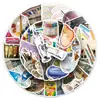 50 Piezas de Pegatinas de Arte Graffiti, Pinceles, Tableros de Dibujo, Cuadernos Decorativos Creativos DIY, Fundas para Teléfono Móvil Guka, Pegatinas para Tablet