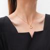Gargantilla europea y americana con colgante geométrico irregular hecho a mano de industria pesada con forma especial, acero de titanio, oro de 18 quilates, collar para clavícula al por mayor