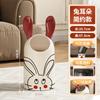 Bonito Cubo de Basura con Orejas de Conejo para Uso Doméstico, Contenedor de Almacenamiento de Pie para Sala de Estar, Decoración Creativa, Cubo de Basura Grande de Doble Compartimento