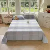 100% algodón puro, adecuado para dormir directamente sobre él, sábana de cama para todas las estaciones, pieza única, algodón completo, adecuado para dormir directamente sobre él, individual o doble, juego de tres piezas para dormitorio de estudiante