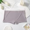 Cueca Boxer Fina Sem Costura de Verão, Estilo Francês, Sem Restrição, Antibacteriana 10A, Roupa Íntima Feminina Anti-Exposição de Cintura Média