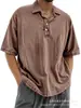 2026 Site Independente da Amazon Transfronteiriço Camisa Polo Casual Versátil de Manga Curta com Botões 100% Algodão para Homens