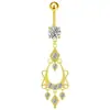 Comercio Electrónico Europeo y Americano Estilo Nuevo Delfín Lindo y Moderno Sexy Brillante Incrustado de Circonita Joyería de Piercing Anillo para Ombligo Anillo de Vientre