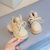 Zapatos Casuales para Niños Pequeños Zapatos de Invierno Suaves para Bebés con Forro de Felpa Zapatos de Algodón de Caña Alta Botas de Nieve para Niños y Niñas
