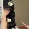 Pasador de Flor de Camelia Super de Hada para Mujer, Pinza para Flequillo Lateral de Verano, Pinza de Pato, Pasador, Accesorio para el Cabello, Estilo Antiguo